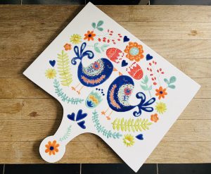 Happy and colourful Ceramic cheese board