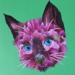 Paper collage of a Cat